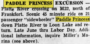 The Paddle Princess River Boat - Jul 02 1967 Article (newer photo)